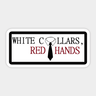 White Collars, Red Hands Collar Logo Sticker
